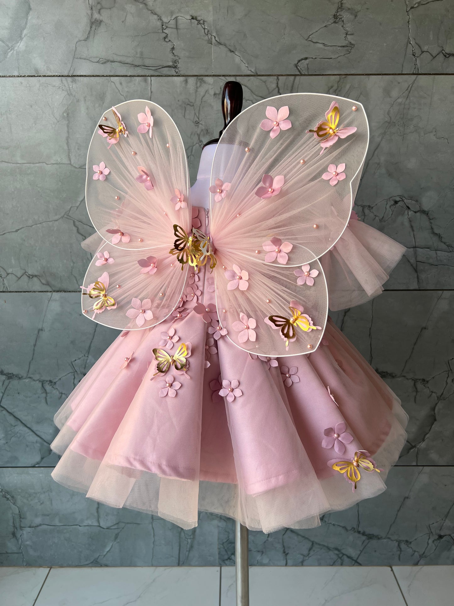 Amazing butterfly birthday dress (Onion Pink)