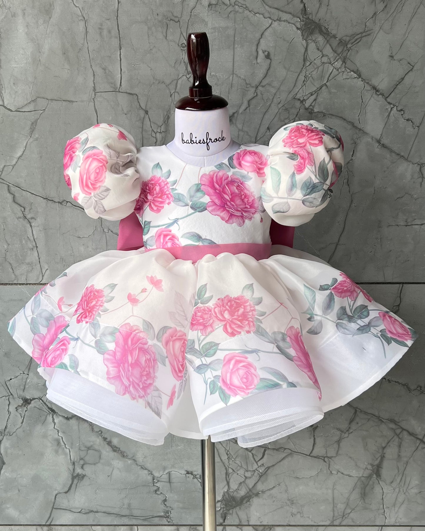Rosy Bloom Baby Dress