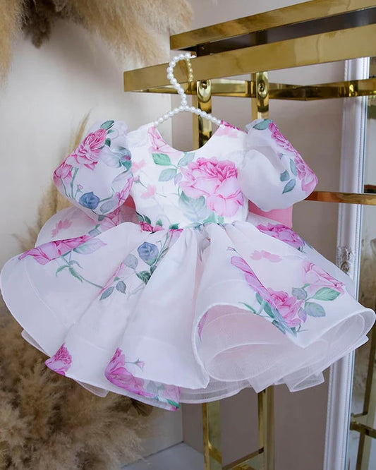 Ivory Charm Floral Wonderland Baby Dress ( Limited Edition )