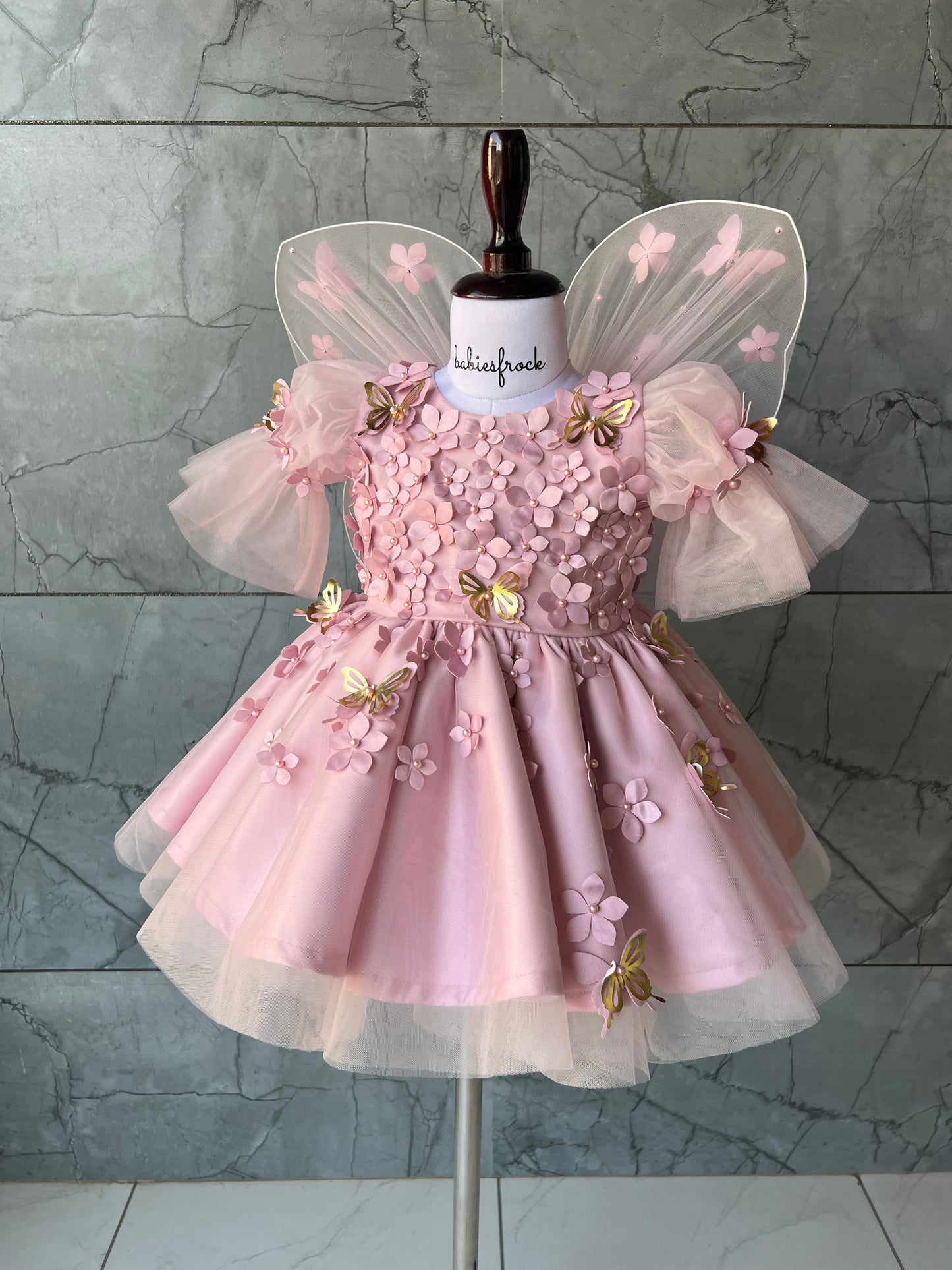 Amazing butterfly birthday dress (Onion Pink)