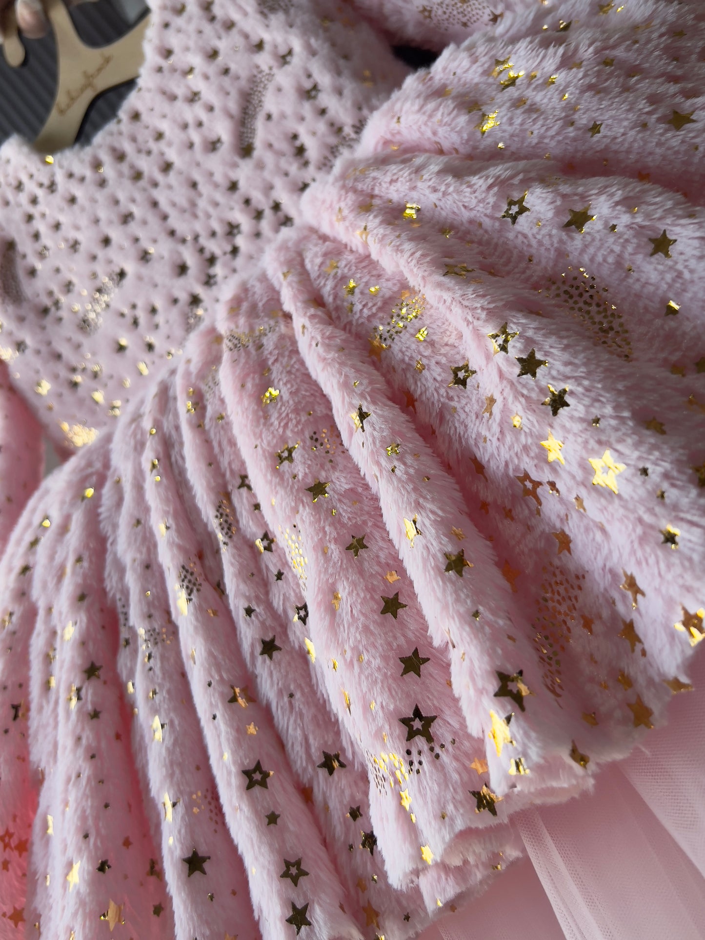 Pink Starlight Cozy Winter Baby Dress