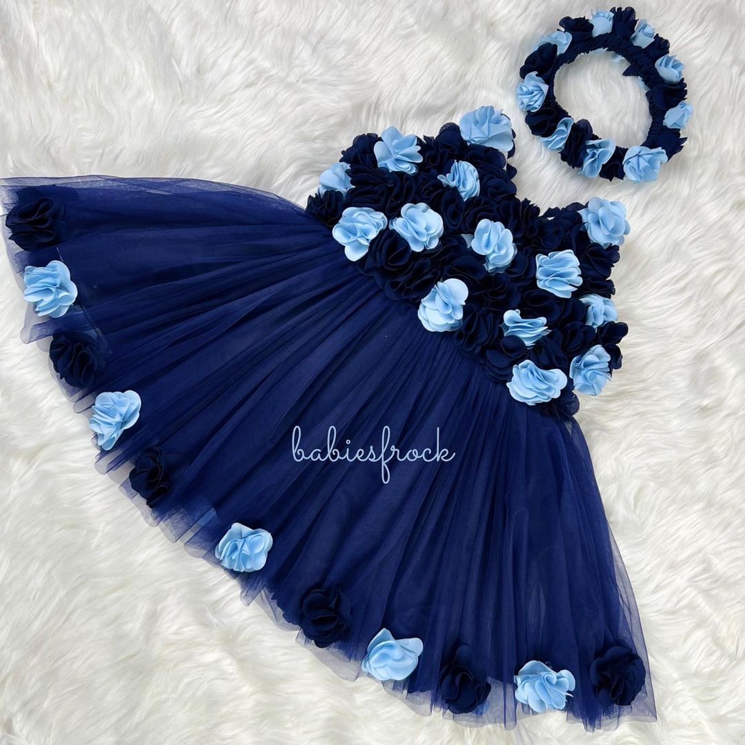 Beautiful Navy Blue Dress - Main Image