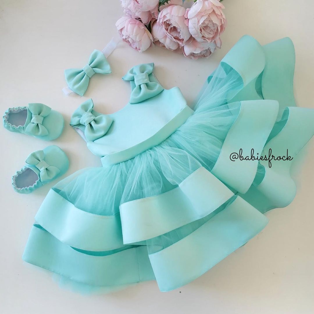 Adorable layered baby dress