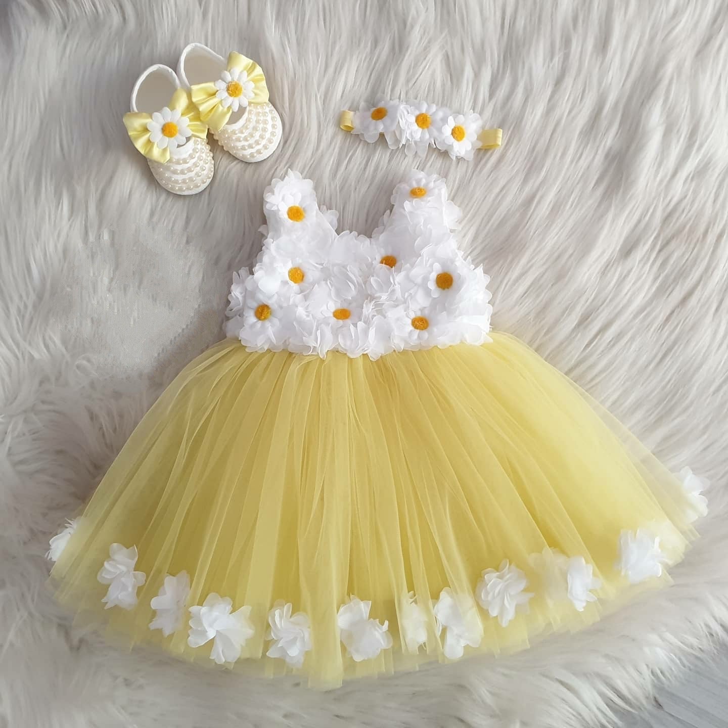 Yellow Sunflower Tutu Dress Beautiful Yellow Flower Dress