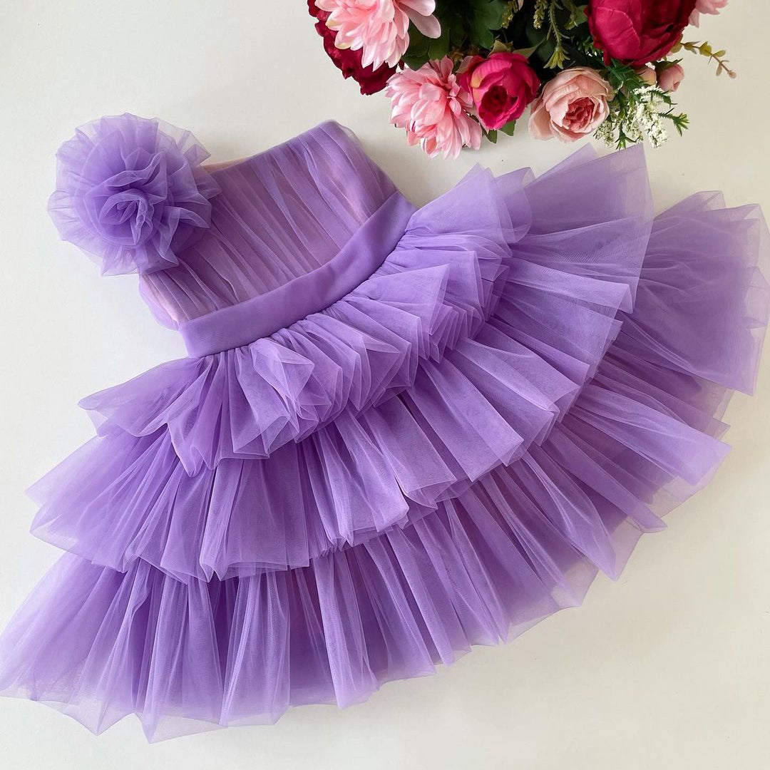 Amazing purple baby dress – babiesfrock - Main Image
