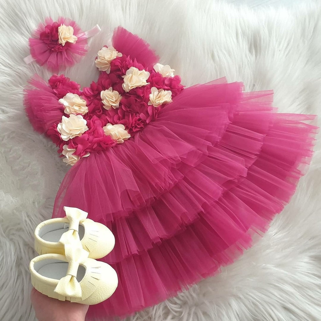 Amazing flower layered dress