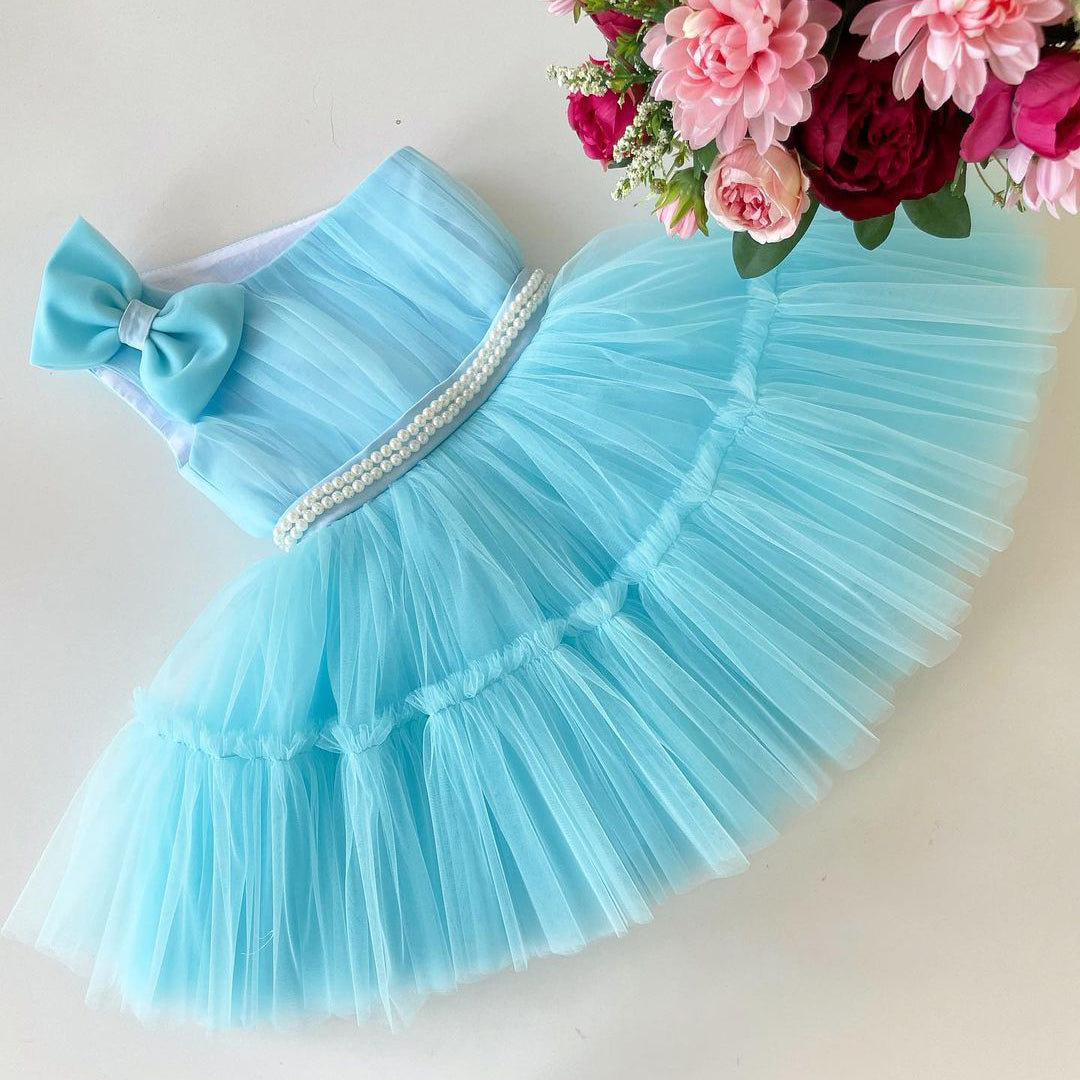 Amazing baby dress with beads work