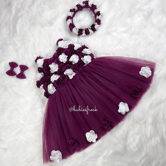 Beautiful grape birthday baby dress