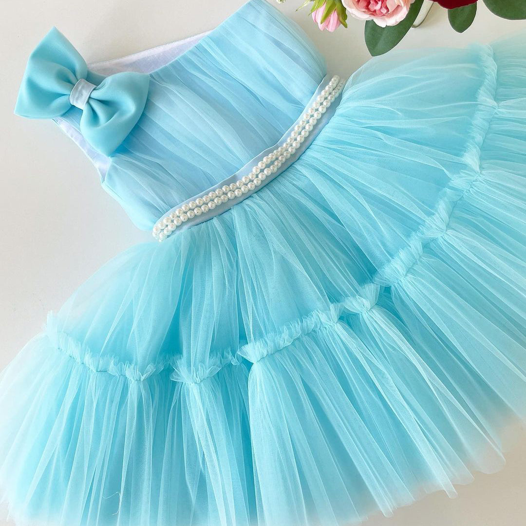 Amazing baby dress with beads work