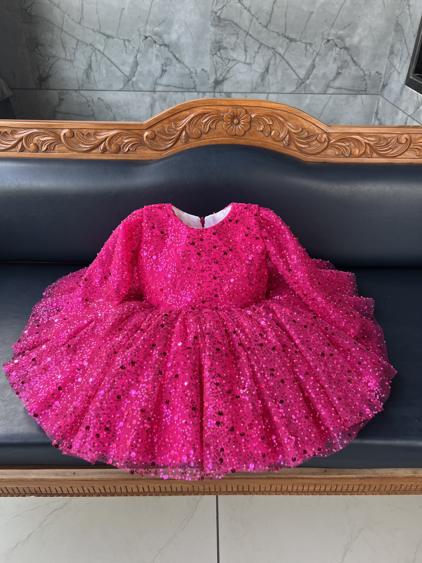 Sparkling Deep Magenta Party Dress