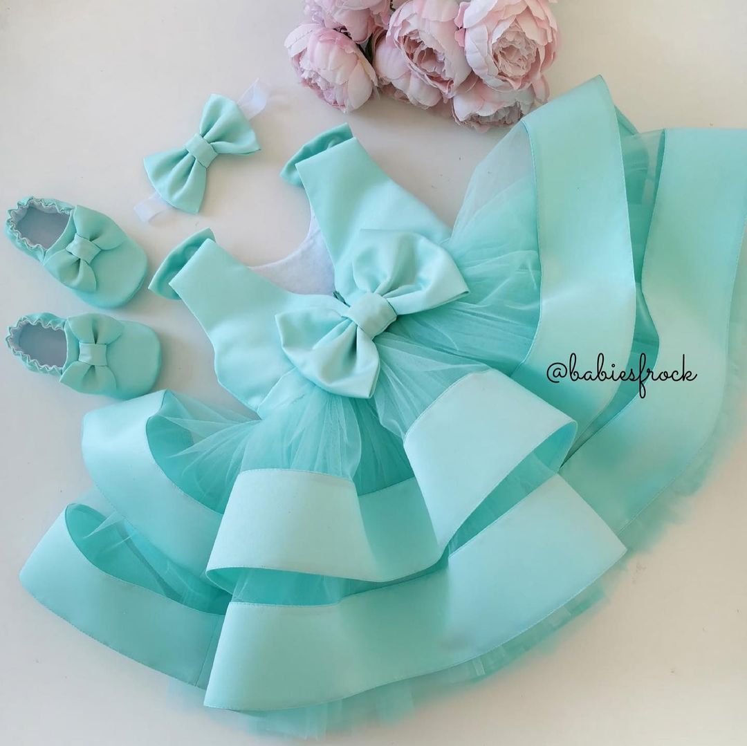 Adorable layered baby dress