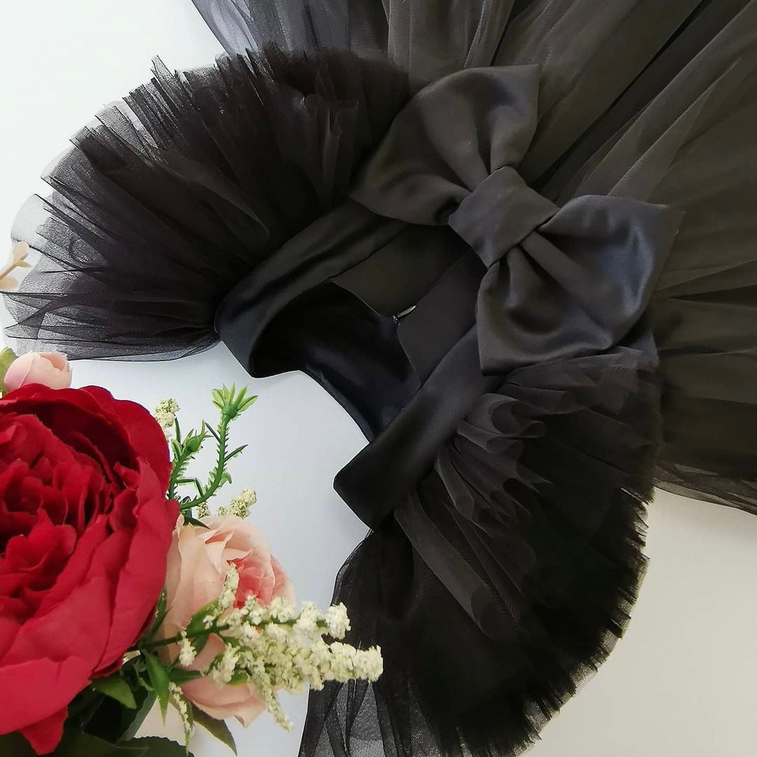 Black Birthday Dress, Off-the-shoulder Midi Dress,custom Made on Luulla